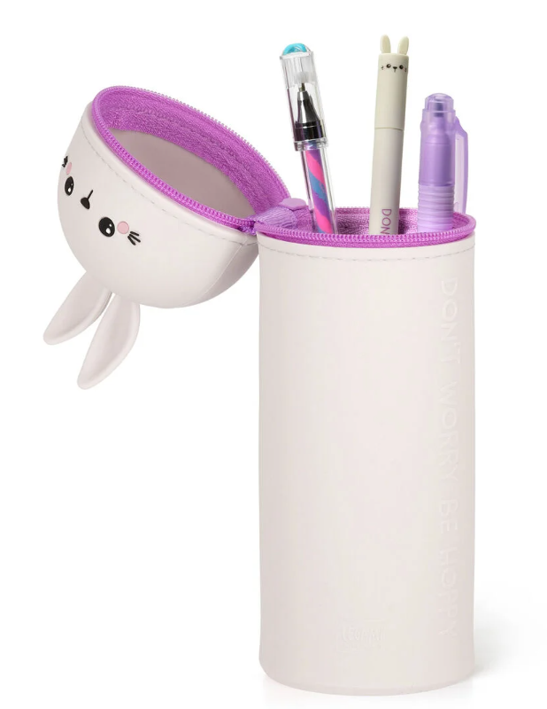2-in-1-Federmäppchen aus Silikon - Kawaii - Hase