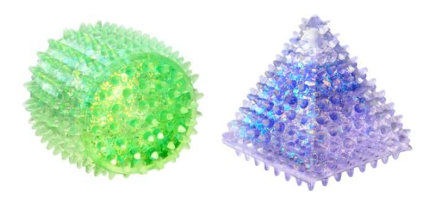 FEEL GOOD 2er Set Anti-Stress Glitzer Shapes Maltose Grün & Lila 9,5x4,5x17,5cm