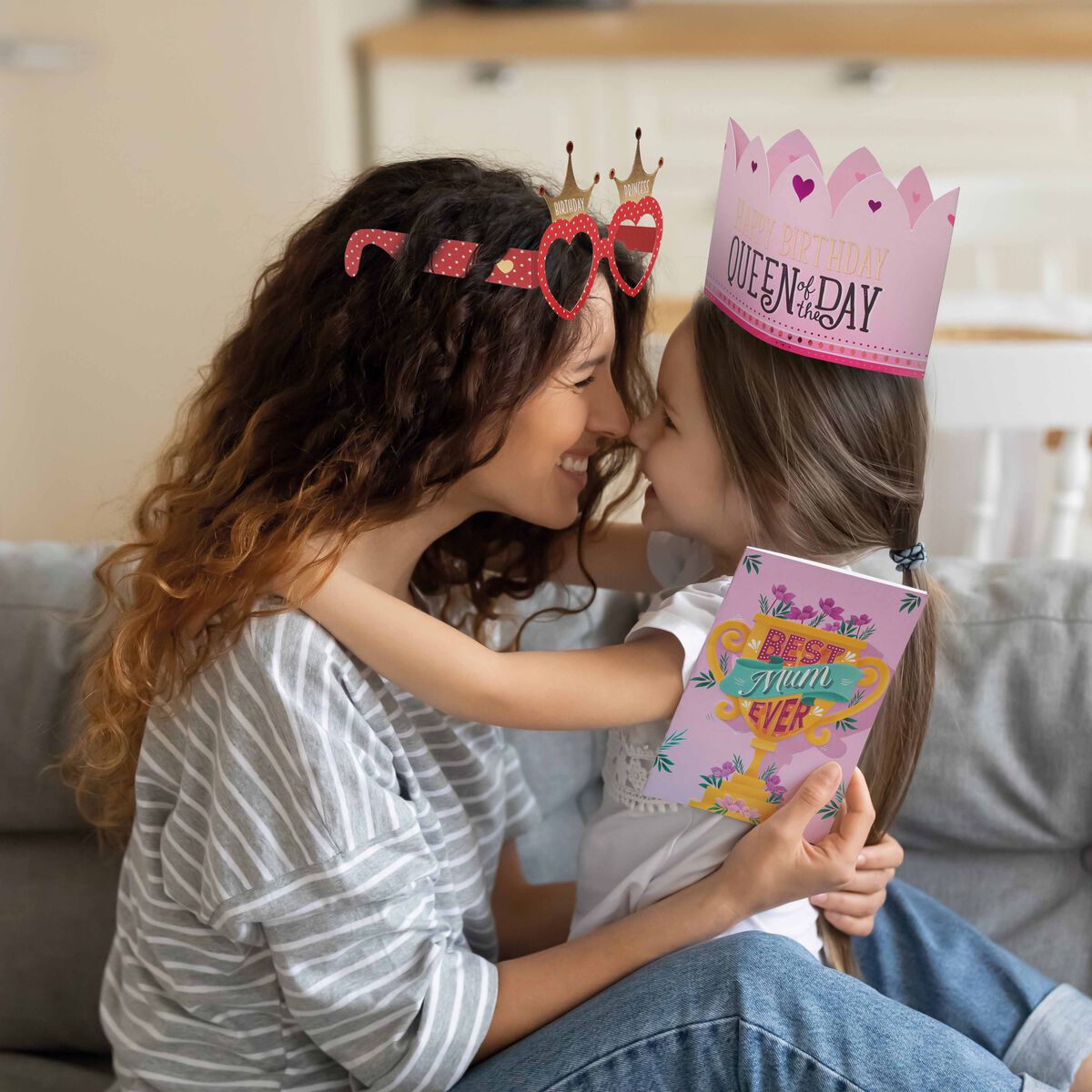 Glückwunschkarte Geburtstag 3D groß QUEEN CROWN 