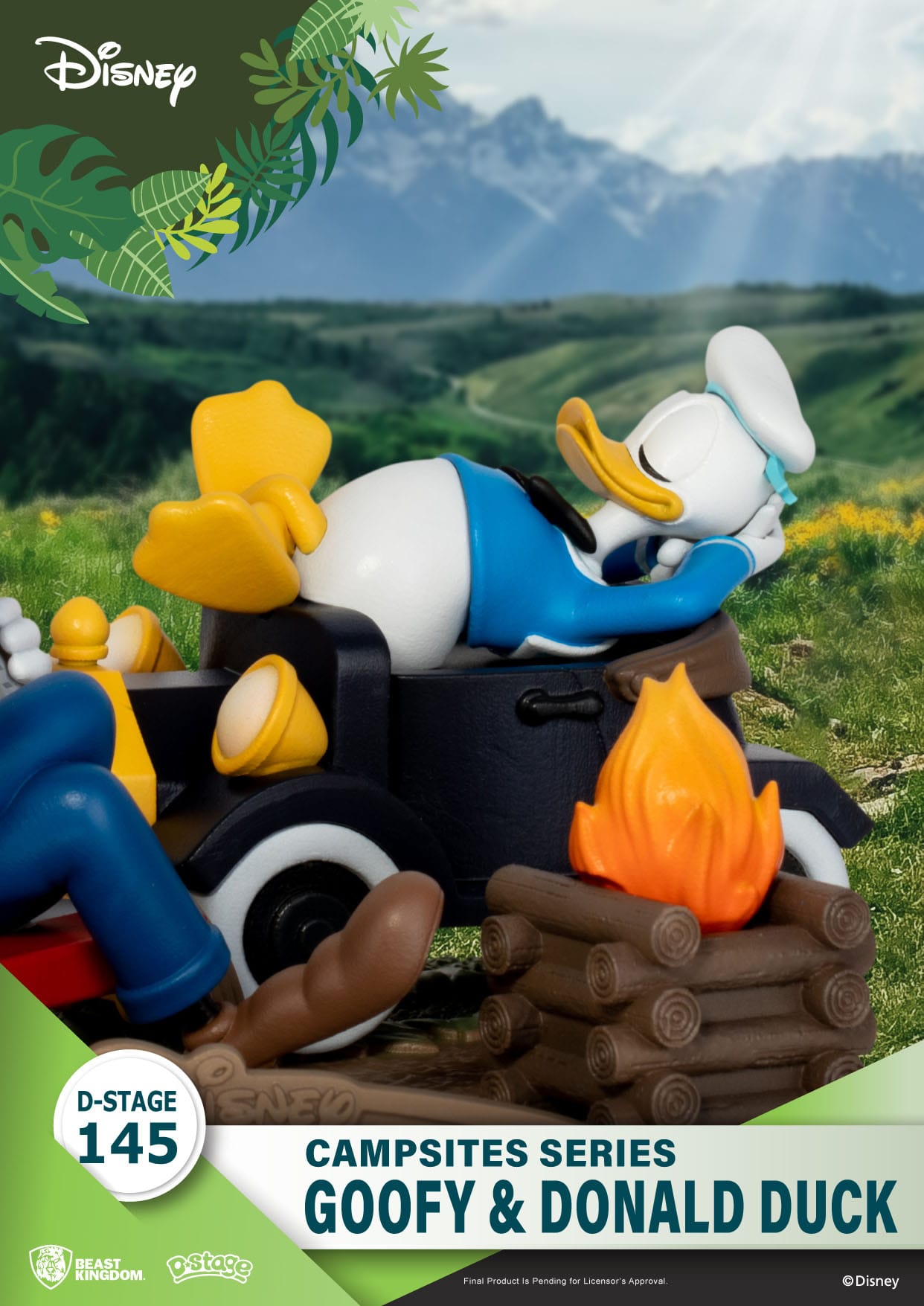 6a8oTaRboDO6sY Disney Campsite Series D-Stage Sammlerstück Diorama "Goofy & Donald Duck" 9,8cm PVC