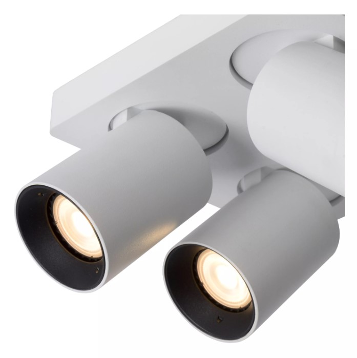 6g7GovLXb8bInA Deckenstrahler NIGEL Aluminium GU10 4x5W 1280lm 2200K~3000K Dim-To-Warm 20x20x11,5cm