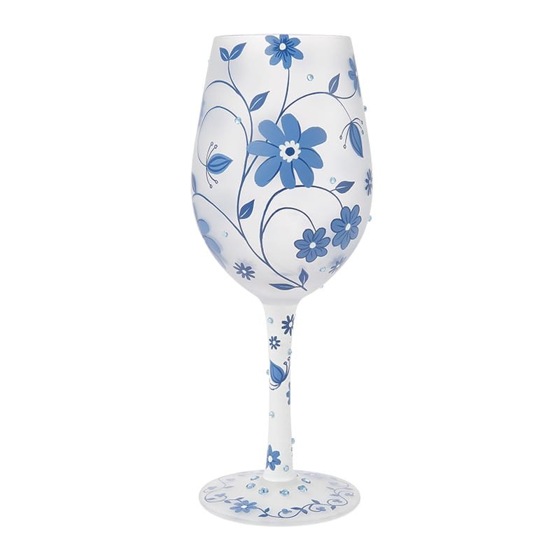 Weinglas CHINOISERIE CHARM by Lolita handbemalt Unikat 444ml  8,5x8,5x22,5cm