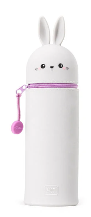 2-in-1-Federmäppchen aus Silikon - Kawaii - Hase