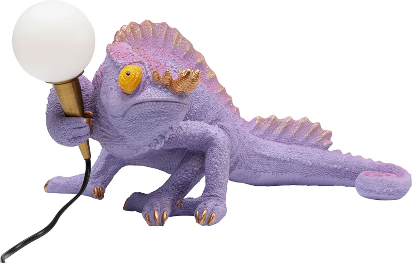 Tischleuchte CHAMELEON Polyresin Violett E27 32x43,5x21,5cm  Tischleuchte CHAMELEON Polyresin Violett E27 32x43,5x21,5cm