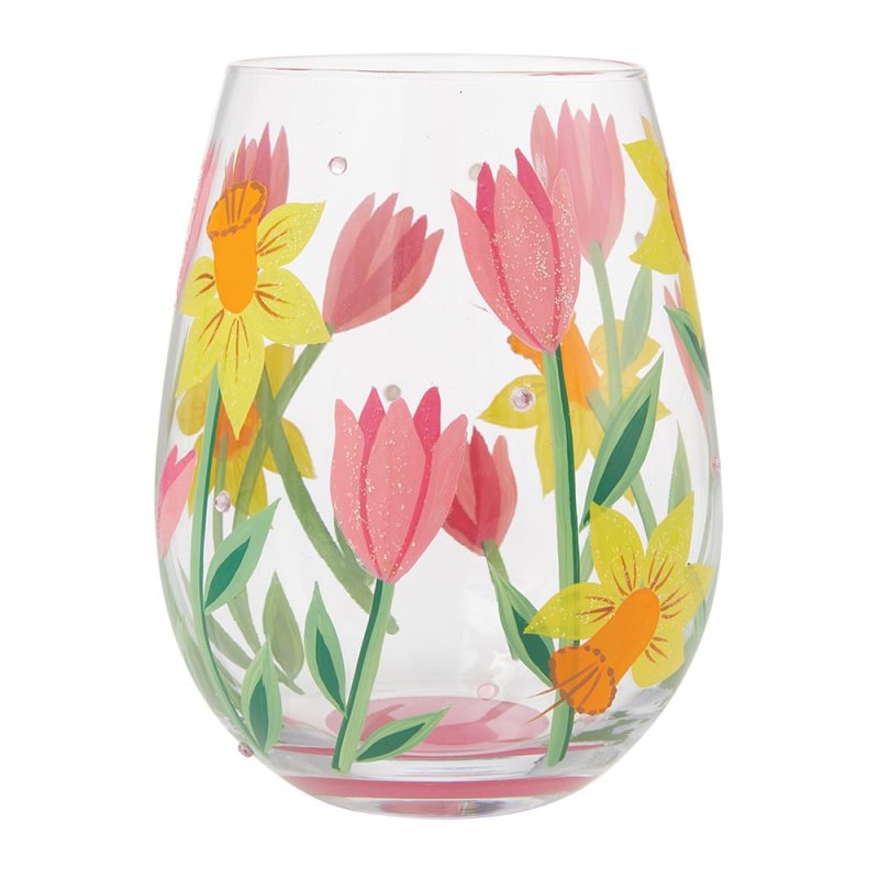 Weinglas SPRING BLOOM by Lolita handbemalt Unikat 591ml 10x10x12,5cm