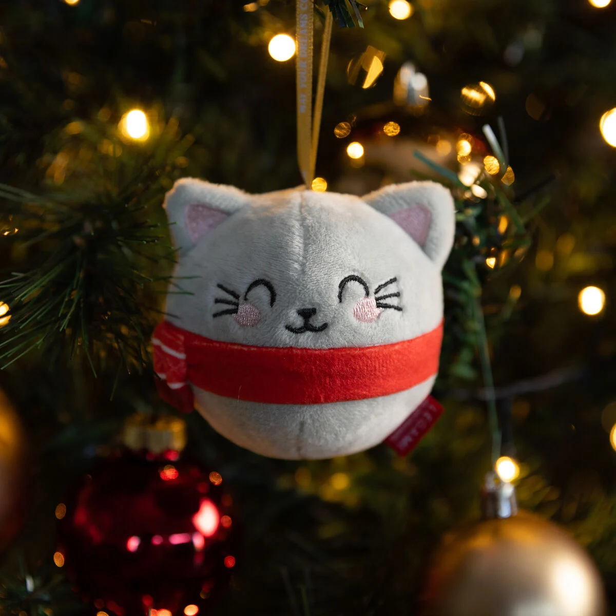 Anhänger HO-HO-HORNAMENTS KATZE Plüsch Weihnachtsbaumschmuck