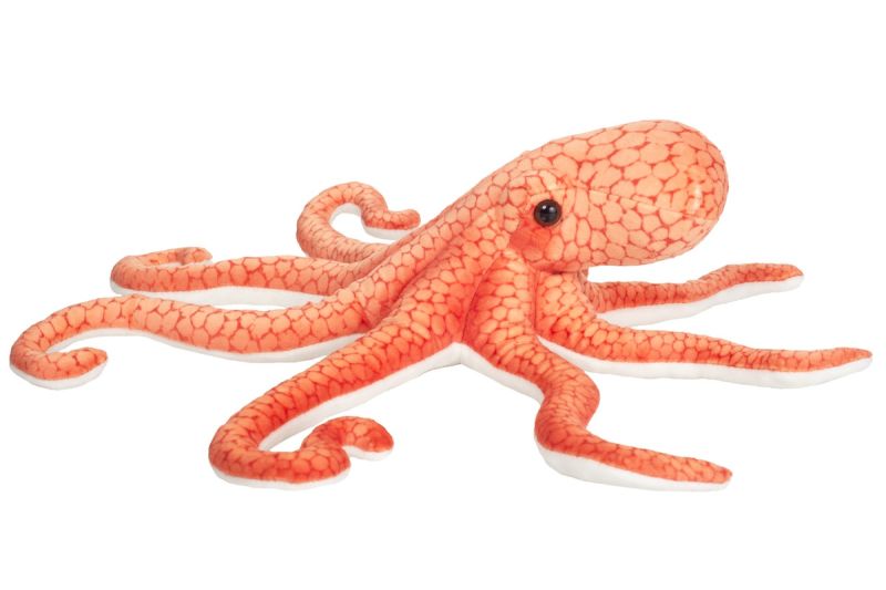 Oktopus orange handgefertigt 10x36x36cm