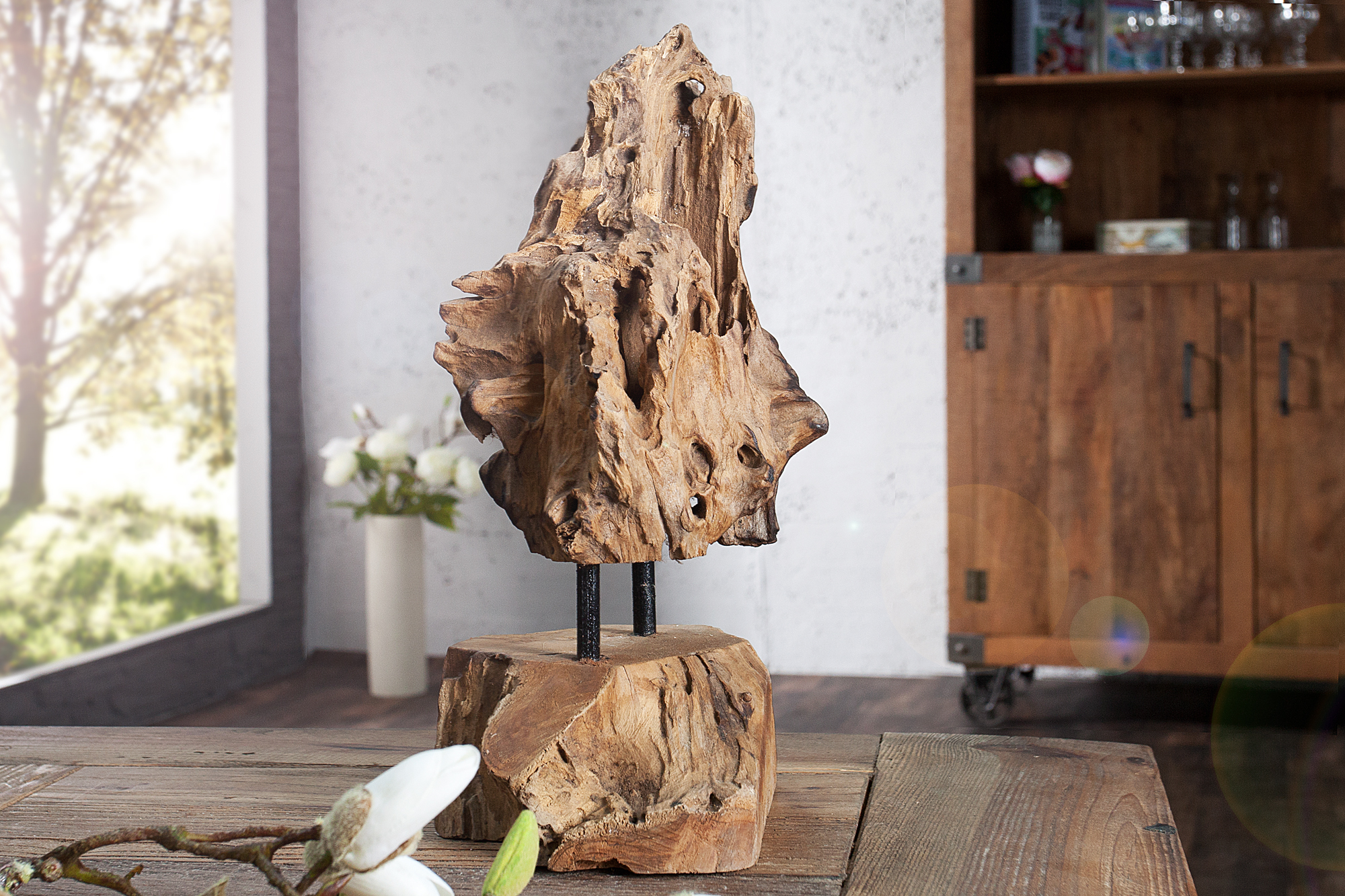 media_images_org_file0013428 Dekofigur FLAME Teakholz 15x20x30~40cm