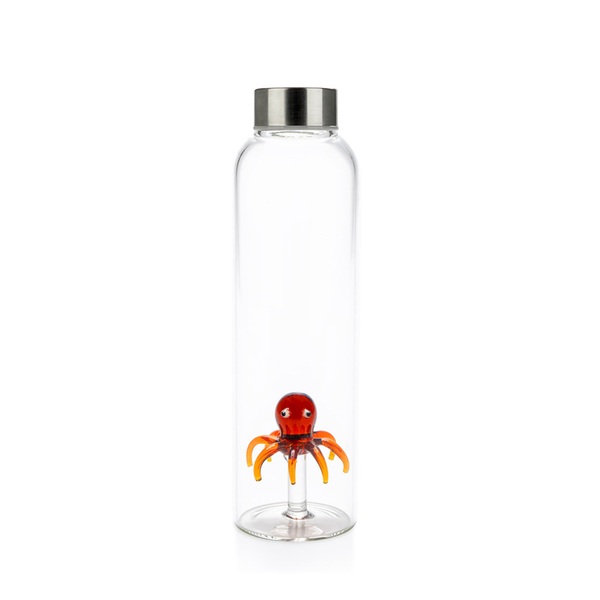 Flasche ATLANTIS OCTOPUS Glas 500ml 6,5x6,5x23cm