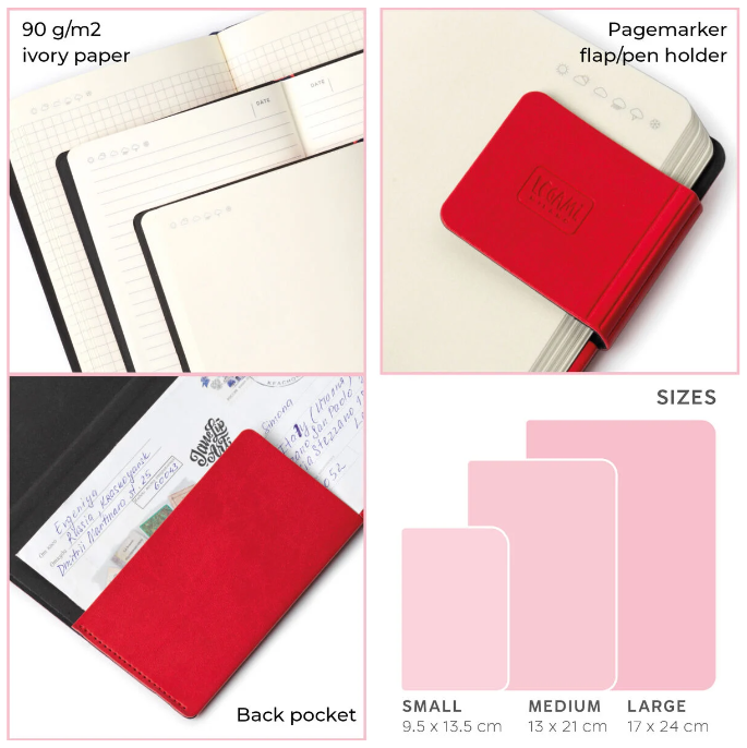 10wWsqrCkSCJA0M Liniertes Notizbuch - Large - My Notebook 17,5x24,3cm 192 nummerierte Seiten Bougainvillea Pink