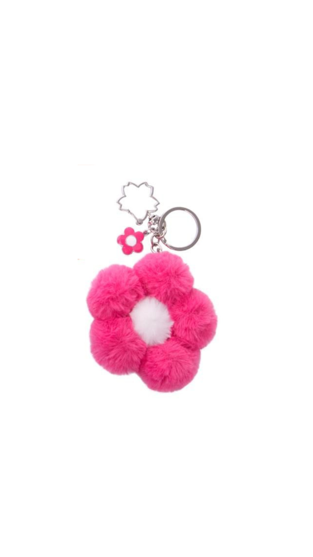 GOOD FEELINGS Blüten-Schlüsselanhänger PLÜSCH Polyester Pink 7,5x7,5x3cm