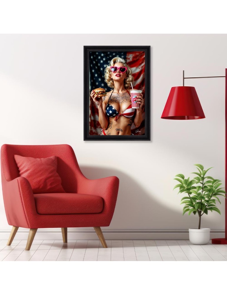 Wandbild MADE IN AMERICA by Alexandre Granger inkl. Rahmen 52x72x6,8cm