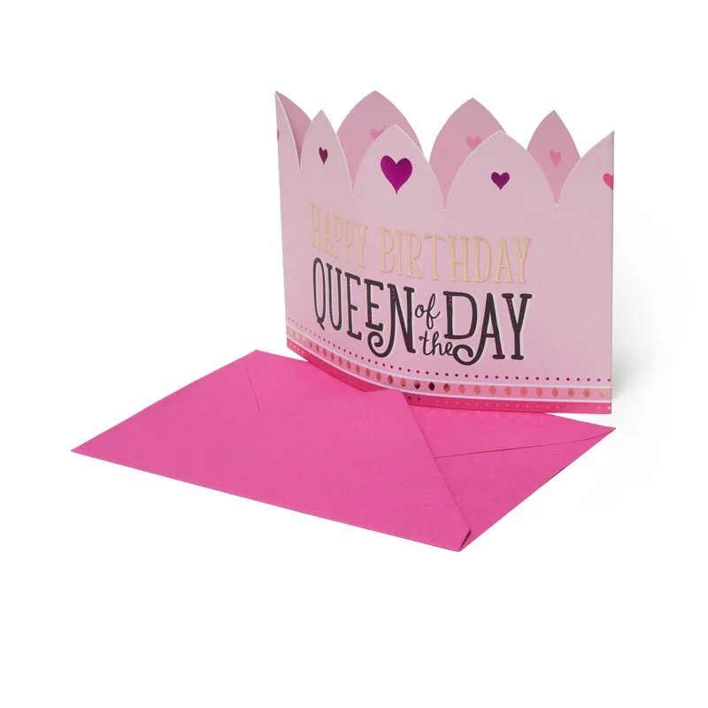 Glückwunschkarte Geburtstag 3D groß QUEEN CROWN 