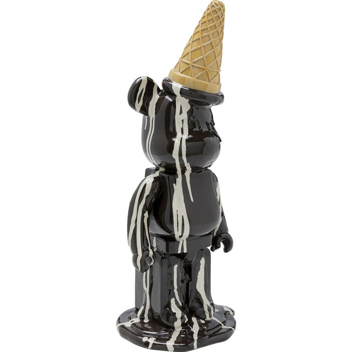 Dekofigur GELATO BEAR Schwarz 39,5x16x14,5cm