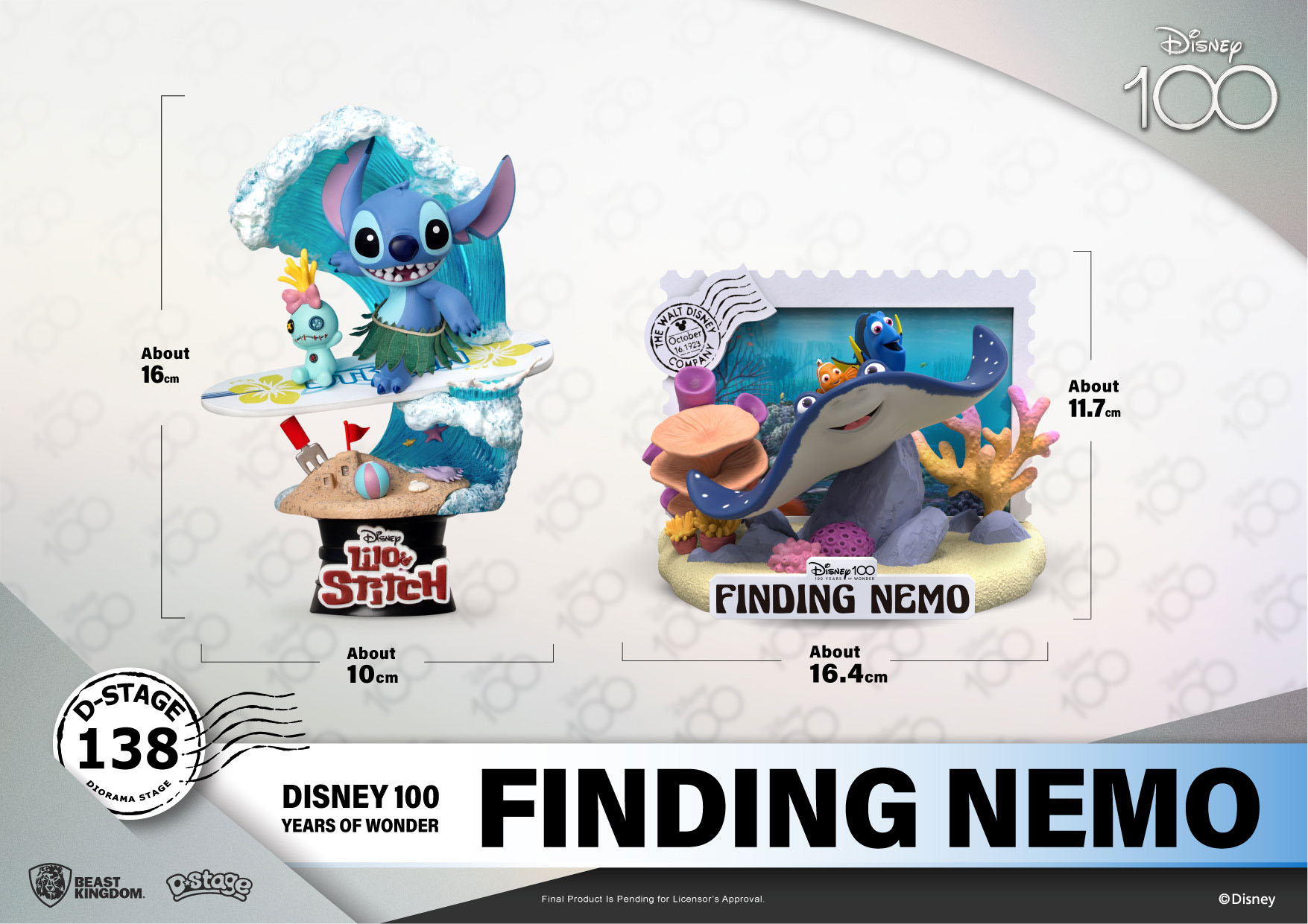 124f7WtdbIBhVHe Disney 100 Years of Wonder D-Stage Sammlerstück Diorama "Finding Nemo" 11,7cm PVC