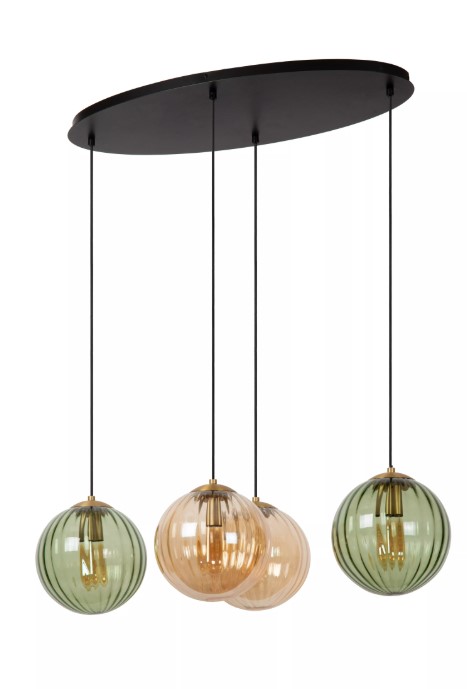 Pendelleuchte MONSARAZ Rund Glas E27 dimmbar