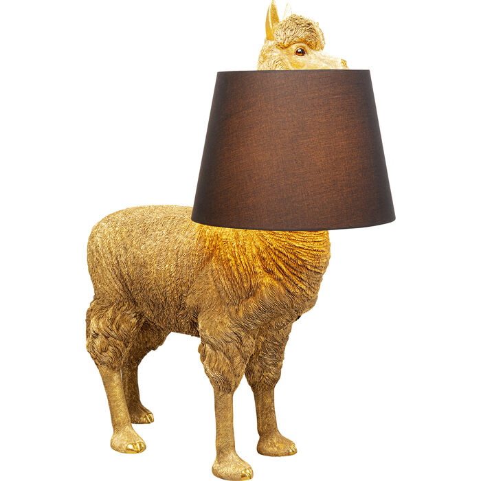 430SaYZTqqmIuQ Stehleuchte Alpaca E27 Gold Schwarz 107,5x81x45cm