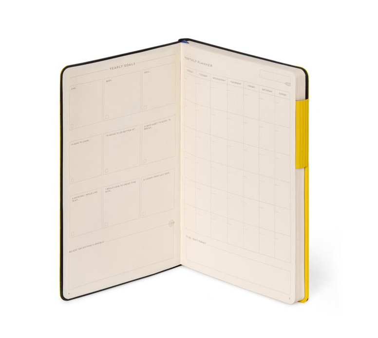 3LHC63pdRGG3kQ Liniertes Notizbuch - Medium - My Notebook 13x21cm 192 nummerierte Seiten Yellow Freesia Gelb