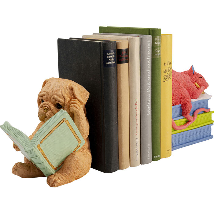 KARE-56739-master-30-700x700 Deko Buchstützen PET PARTY Polyresin Rot Braun handgearbeitet 2er Set 14,8x11,3x14,5cm