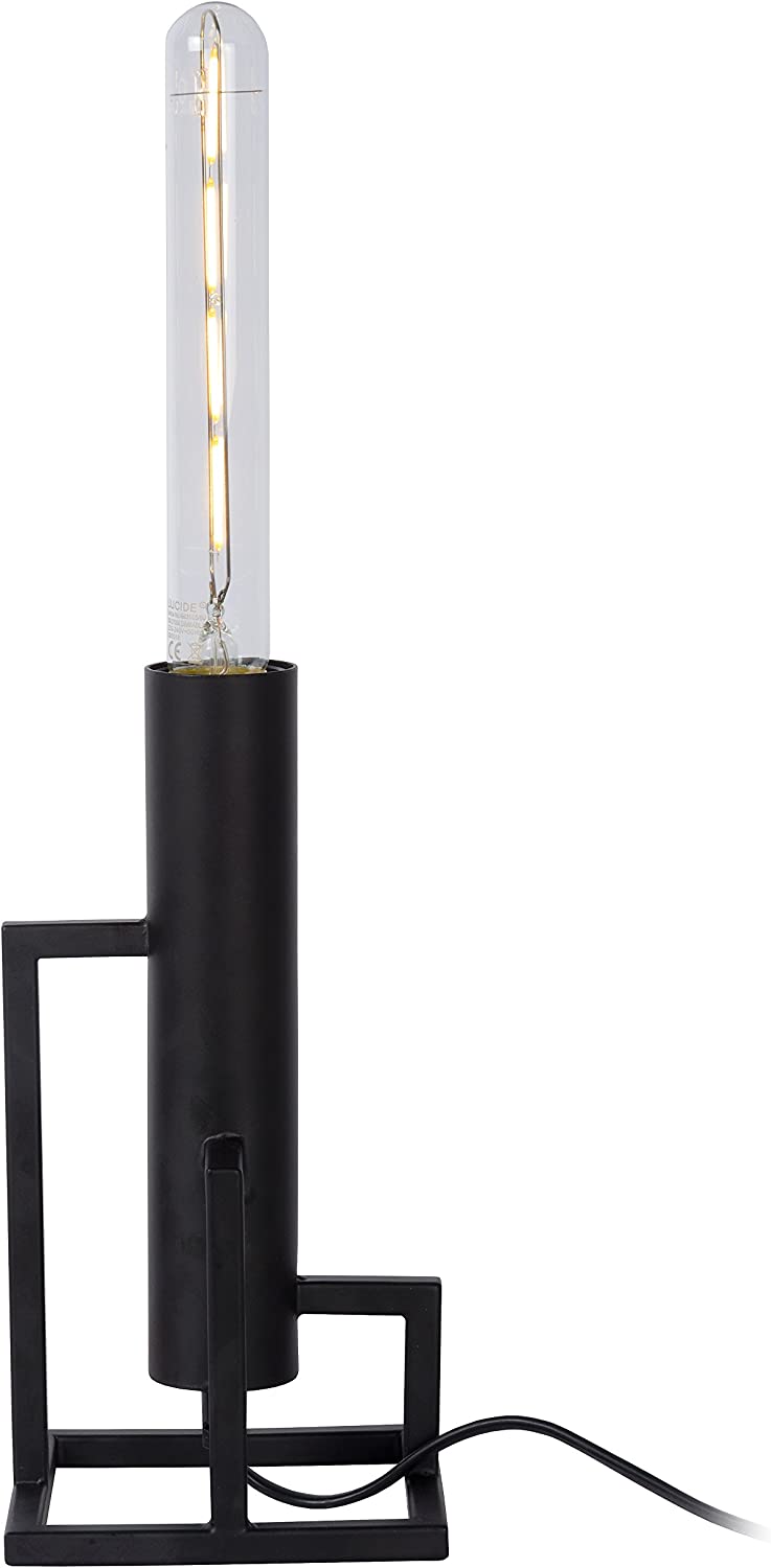 Tischlampe ZILDA Metall Schwarz E27 12x12x25cm