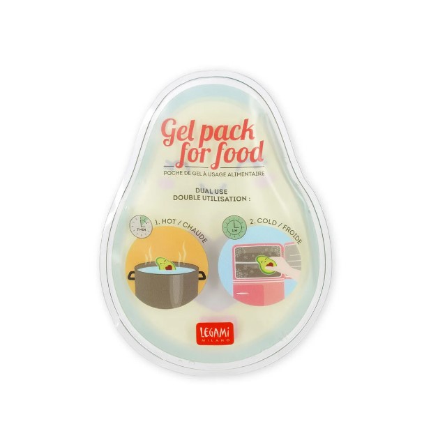 Wiederverwendbares Hot & Cold Gelpack für Lebensmittel - Warm oder Kalt "Avocado"