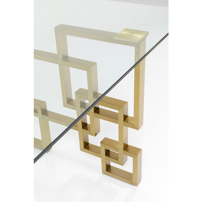 10817BcMnewRkEW Tisch BOULEVARD ESG-Sicherheitsglas Gold 75x100x200cm