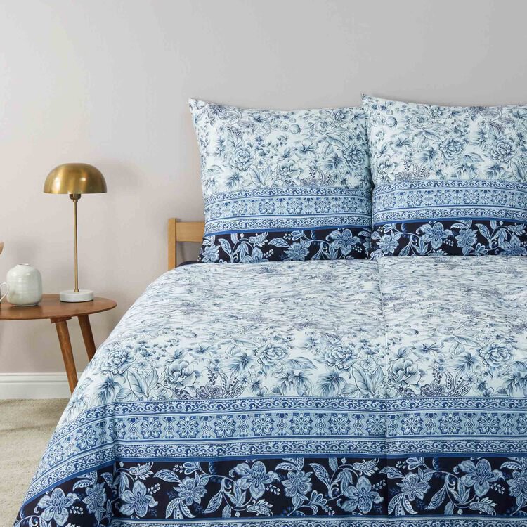 Bettwäschegarnitur CAPODIMONTE Blau 135x200cm + 80x80cm