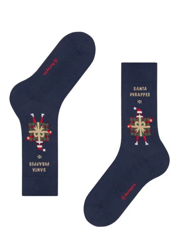 X-Mas Wrapper Herren Socken Marine Blau
