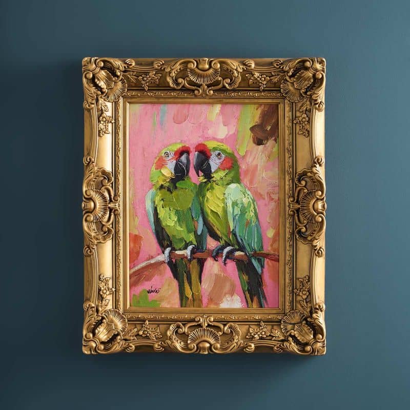 Leinwandbild PARROTS Acryl inkl. Rahmen 5x44x54cm
