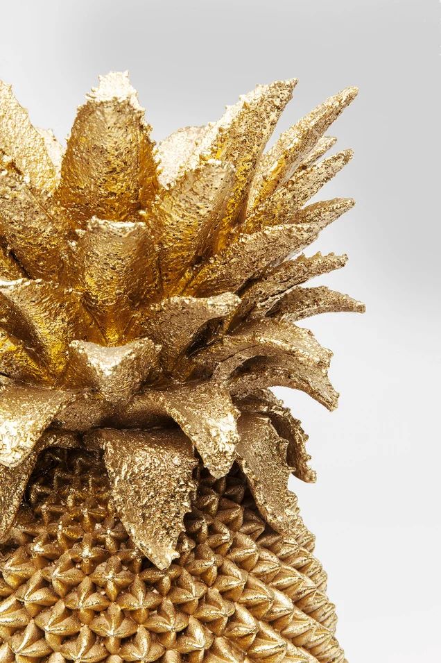 54KvRkPXw2Le9c Deko Vase Pineapple Polyresin Gold handgefertigt 49,5x24,5x24,5cm