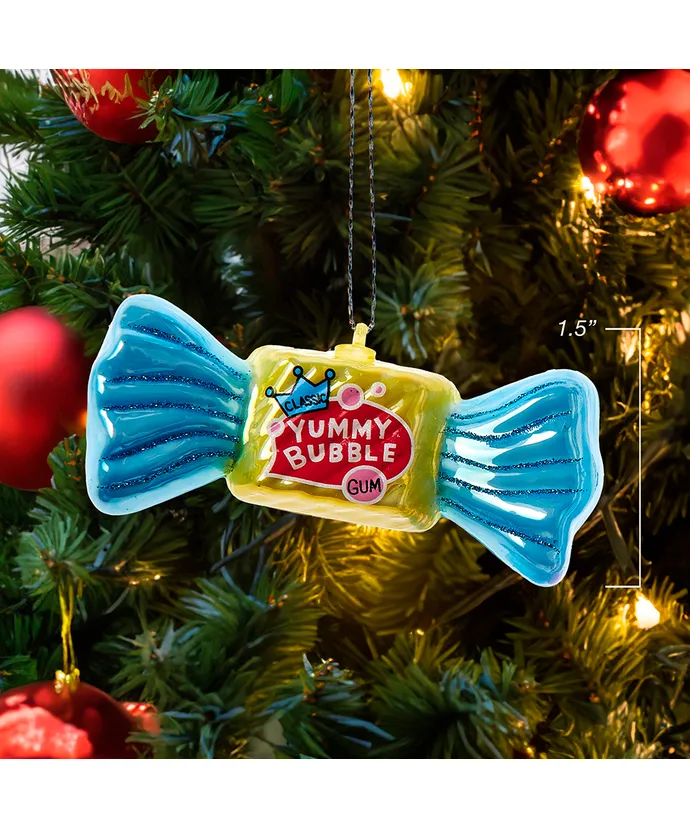 t3544_50 Weihnachtshänger BUBBLEGUM Glas 8,9x2,5x3,2cm