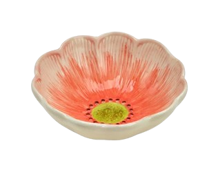 Deko Schale BLUME Keramik Rot 14x14x4cm