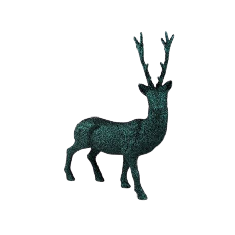 Hirsch GRÜN Glimmer 27,5x7x39,5cm