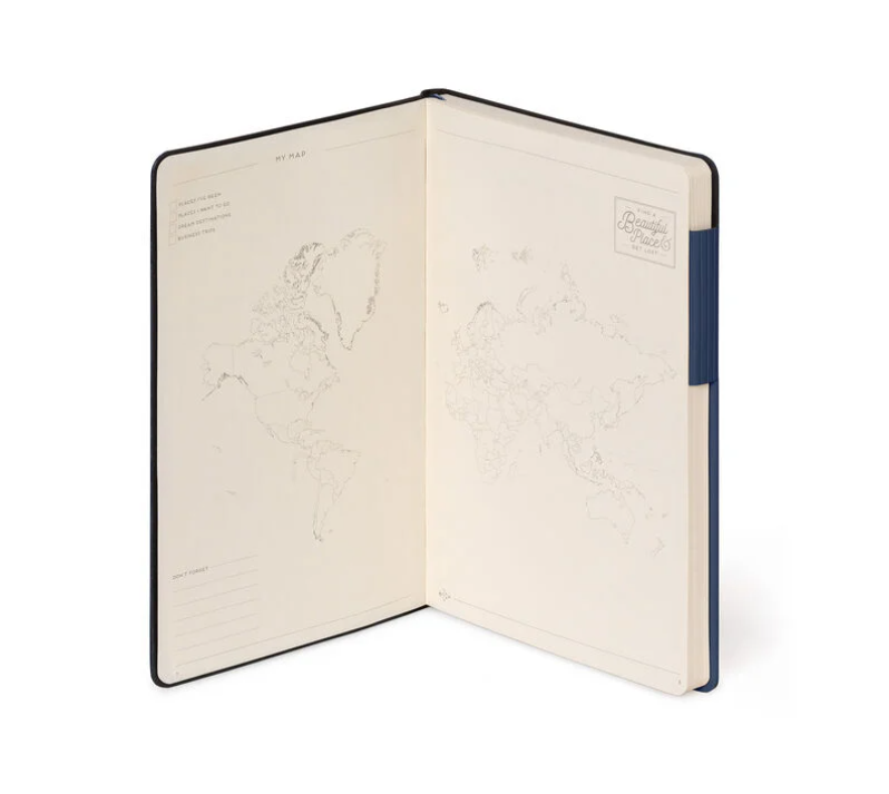 2IlAy91wQt0p5L Liniertes Notizbuch - Medium - My Notebook 13x21cm 192 nummerierte Seiten Galactic Blue Blau