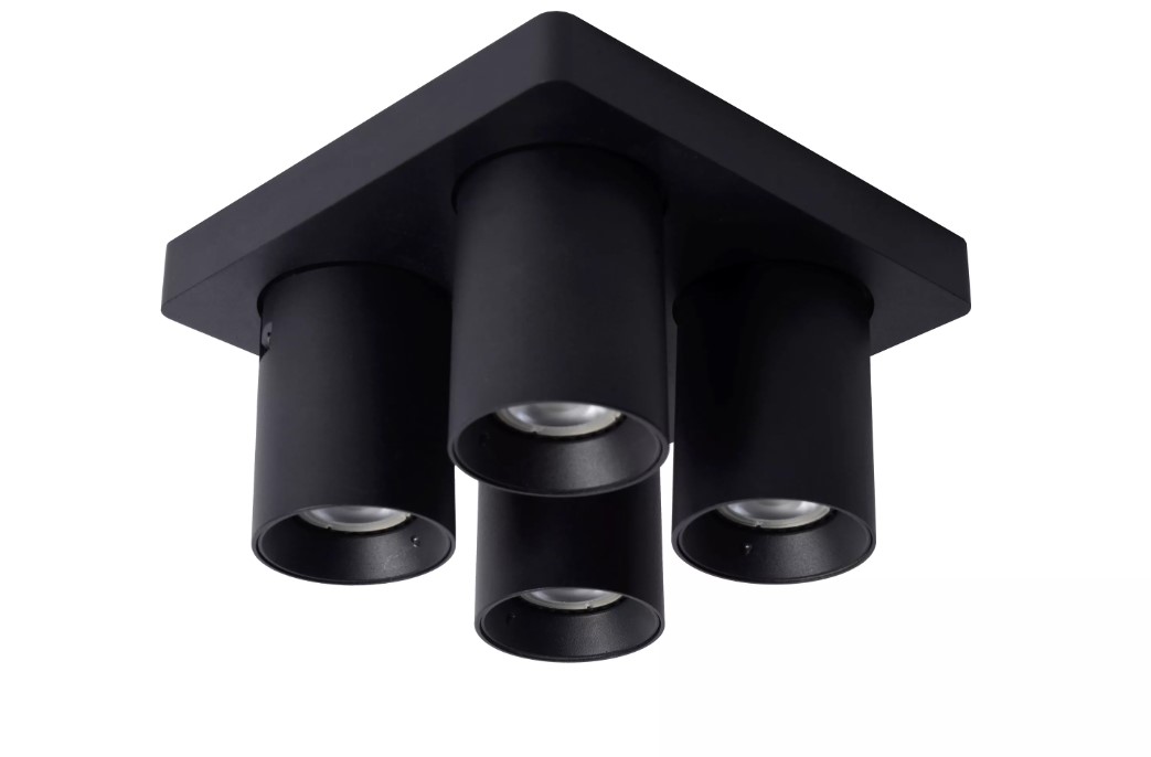 2ZkZbSY3mMQsaz Deckenstrahler NIGEL Aluminium GU10 4x5W 1280lm 2200K~3000K Dim-To-Warm 20x20x11,5cm