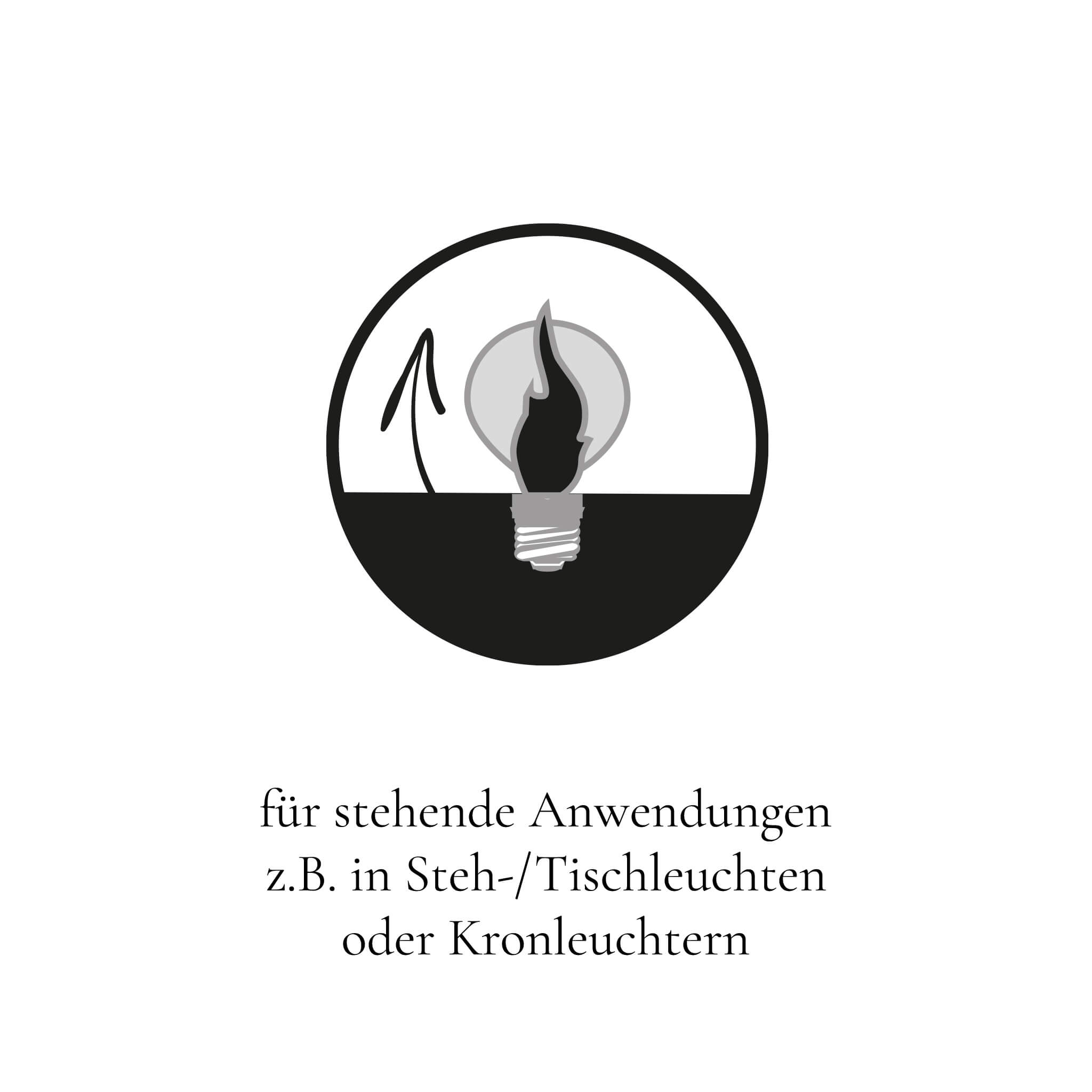 LED Filament Leuchtmittel FIRE FLAME Kerze Smokey Grau E14 0,2W 1800K 60lm 3,5x3,5x10cm