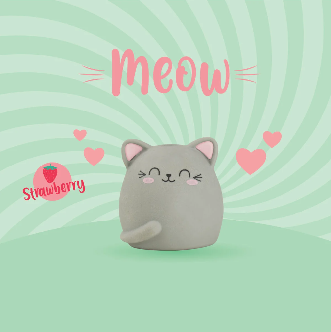 1rTJWMtnHZ5Ihw Duftendes Radiergummi - Meow Kitty Katze mit Erdbeer-Duft