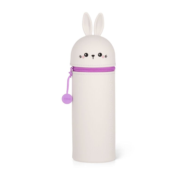 2-in-1-Federmäppchen aus Silikon - Kawaii - Hase