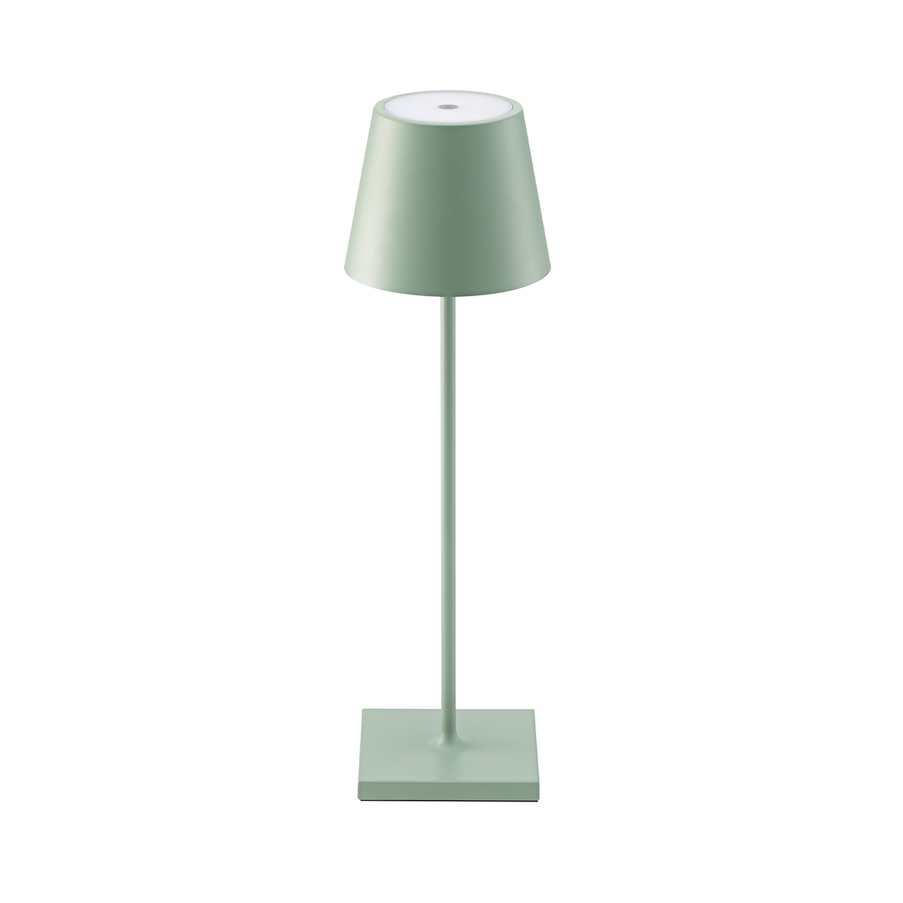 LED Akku-Tischleuchte NUINDIE Aluminium Salbeigrün 2,2W 168/197lm 2200K/2700K Flex Dim IP54 10x10x38cm