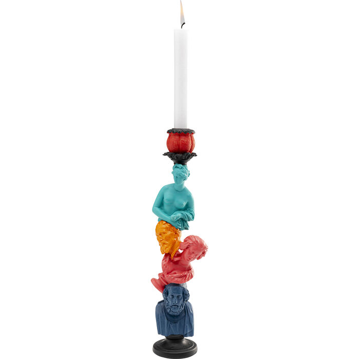 Kerzenständer Balance Art bunt Polyresin 35x9x8,5cm