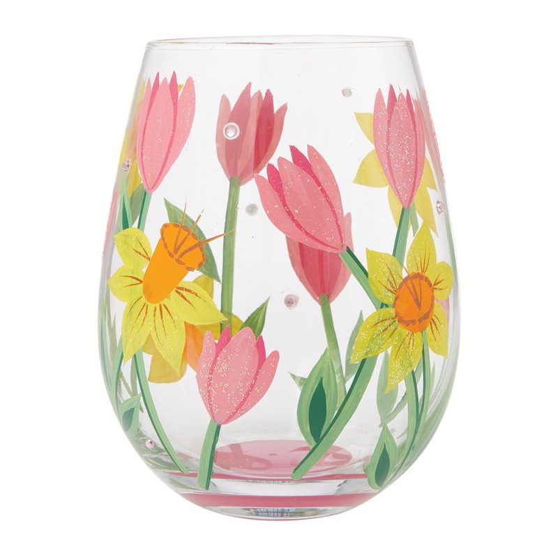 Weinglas SPRING BLOOM by Lolita handbemalt Unikat 591ml 10x10x12,5cm