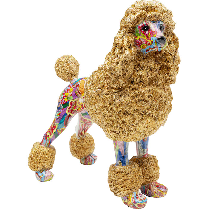 Dekofigur STREET ART GRAFFITI POODLE Polyresin handgearbeitetes Unikat 15,5x32x34cm