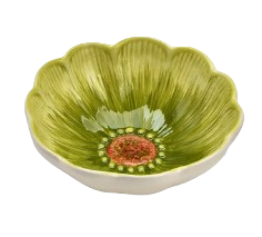Deko Schale BLUME Keramik Grün 14x14x4cm