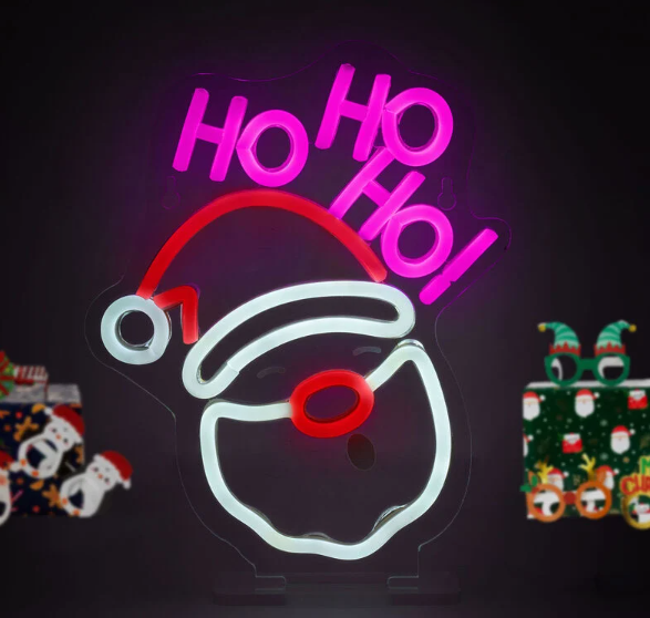 Neon-Effekt-Led-Light-Schild - It's a Sign - Weihnachtsmann