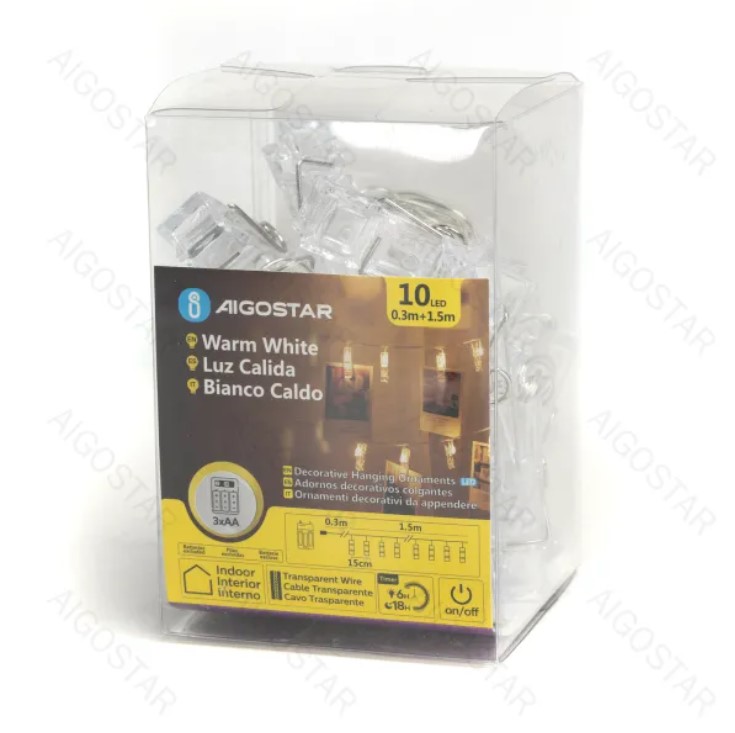 Batteriebetriebene LED Rentier-Lichterkette mit transparenten IP20 0,3x1,5m