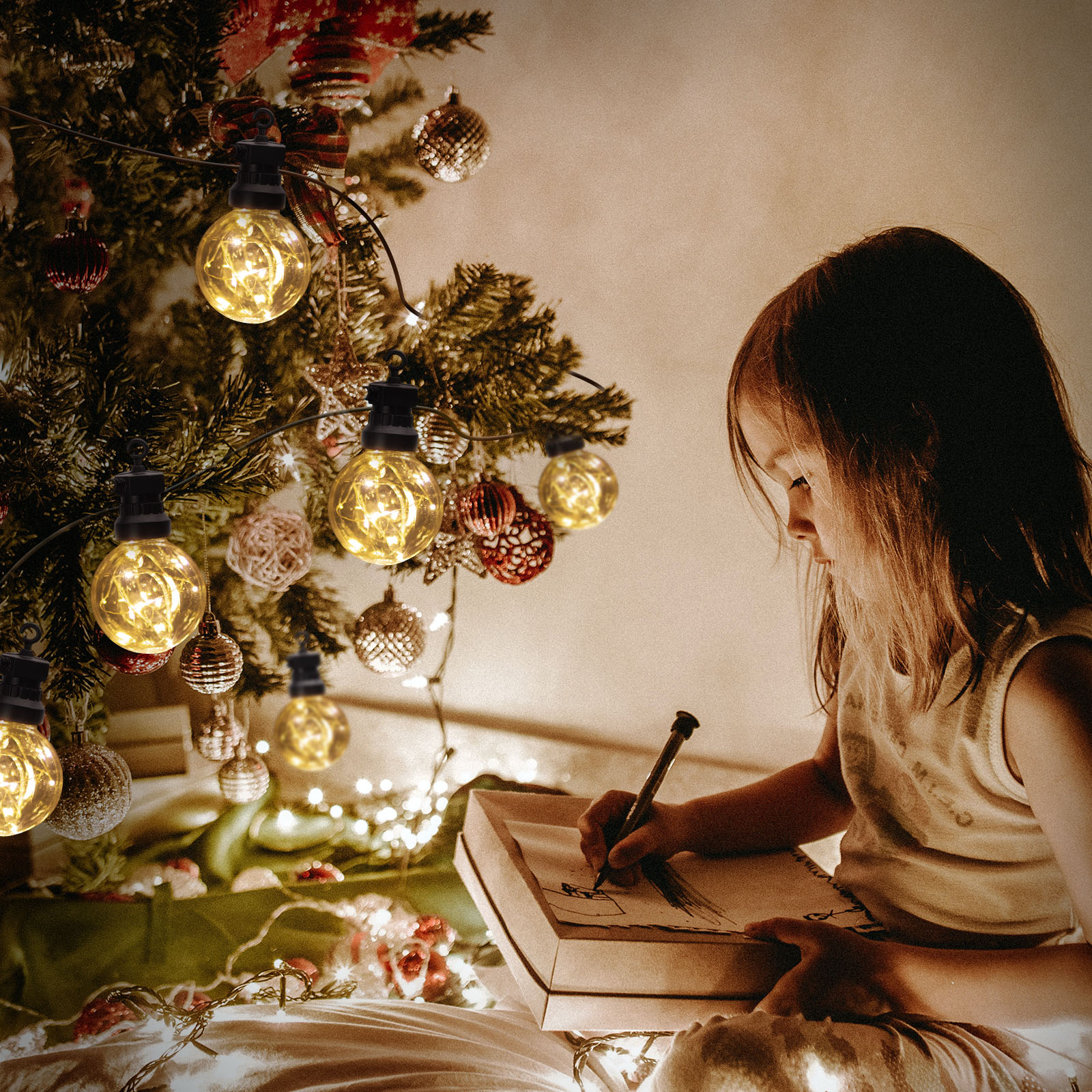 61613_3 LED Lichterkette 8m 2700K 10x Filament IP44