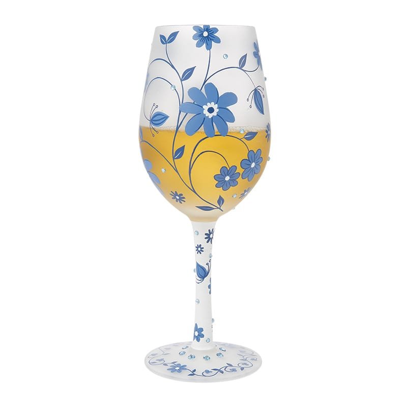 Weinglas CHINOISERIE CHARM by Lolita handbemalt Unikat 444ml  8,5x8,5x22,5cm