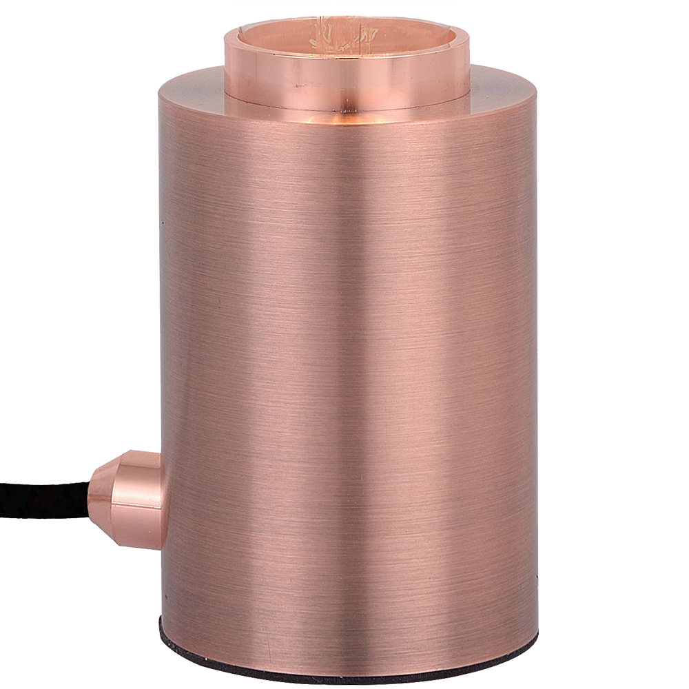 Tischleuchte KUPFER Metall E27 Gebürstet 6,9x6,9x11,0cm