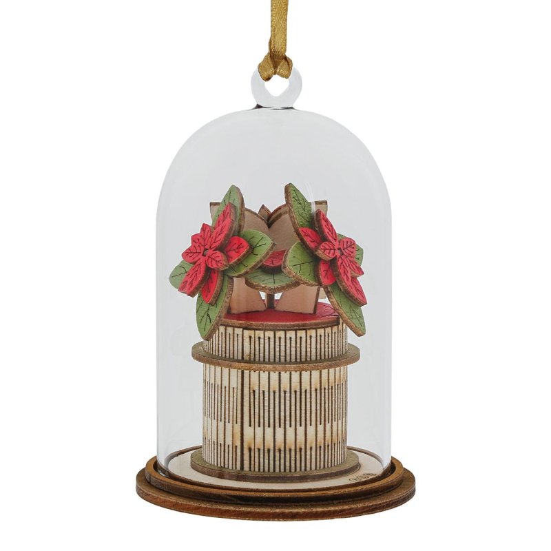 2SWgIyTq5mYHRd Hängendes Glaskuppelornament MERRY CHRISTMAS - Weihnachtsstern 8,5x5x5cm