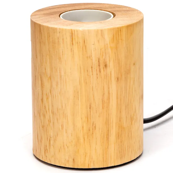 Tischleuchte Holz E27 ohne Leuchtmittel 8x8x10cm